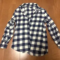 UNIQLO ユニクロ ネルシャツ ブルー ホワイト チェック ユニセックス