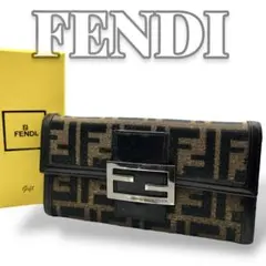 FENDI ズッカ ブラウン レディース 長財布 7781