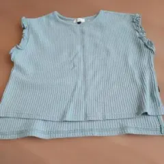 SERAPH ☆くすみブルー☆フリル ノースリーブ☆Tシャツ 120