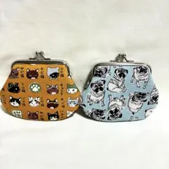 ムーミンさま　専用　がま口財布　がま口ポーチ　ハンドメイド　猫　犬
