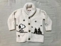 ジェラートピケ　スヌーピー　カーディガン　(90〜100サイズ)