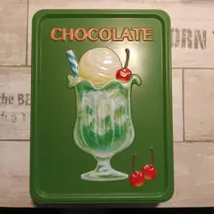 メリー チョコレート缶 2025 緑 レトロ