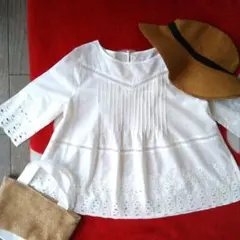 美品♥️NATURAL BEAUTY BASIC トップス ブラウス M 綿