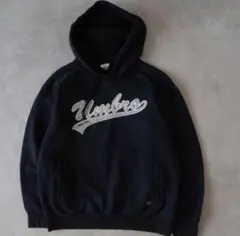 UMBRO アンブロ 刺繍ロゴ パーカー ブラック　Sサイズ