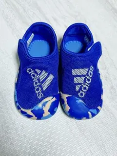 adidas ベビーサンダル 青 カモフラージュ　14センチ