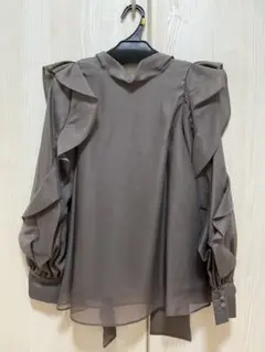 【ボタン取れ有】SNIDEL オーガンジーシースルーブラウス