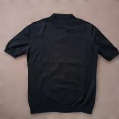COMME CA DU MODE リネン　コットン　半袖ニット ブラック M