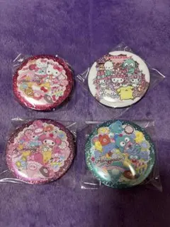 サンリオ キラキラ BIG缶バッジ 4個まとめ売り