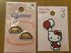 シナモロール ハローキティ ワッペンシール 2点セット 即日発送