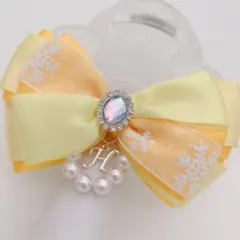 キンブレリボン ペンライトリボン 雪コロン イエロー ★ハンドメイド