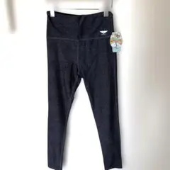 ヨガフィッネス用ハイウエストレギン　サイズＬ　杢ブラックspout#179