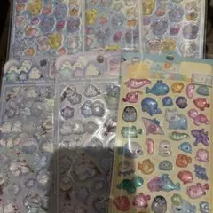 ダイヤモンドポップシール　ぷっくりシール　シマエナガ　6枚セット