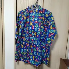 Lサイズ 車柄 フード付きレインコート