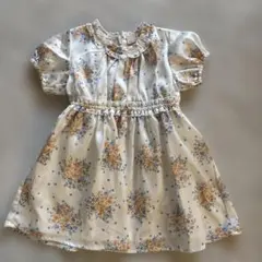 petit main フラワープリント ワンピース 90cm