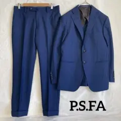P.S.FA ネイビー スーツ上下 セットアップ M ウール100% きれいめ