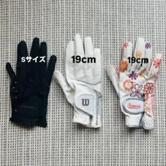 【新品】レディース ゴルフグローブ 右手用3点セット