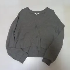 UNIQLO スムースコットンVネックショート カーディガン XL