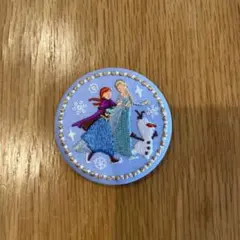 ディズニー刺繍缶バッジ　アナと雪の女王 ピンバッジ