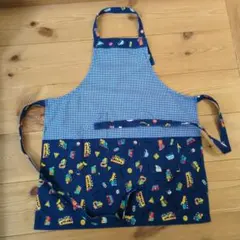 ハンドメイド子供用エプロン はたらくくるまデザイン
