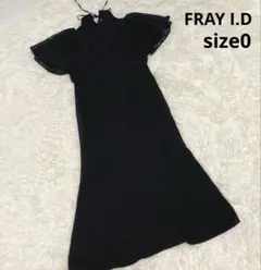 美品 フレイアイディー オケージョンドレス ワンピース レースブラウス付 黒