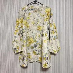 【美品】パルティクラール 花柄ブラウス トップス 日本製