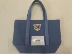 新品同様　フェイラー　オールドテディ　ワッペントートバッグ