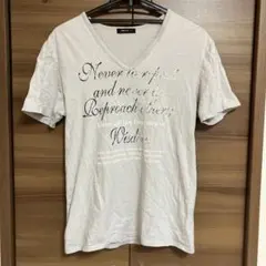 COMME CA ISM Vネック Tシャツ M ライトグレー