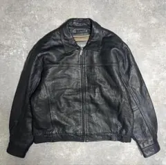 80s 90s vintage レザージャケット 本革 短丈 黒色　y2k