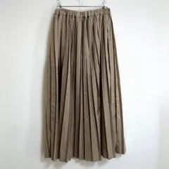 50026 bulle de savon ロングプリーツスカート ベージュ 古着