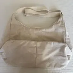 アイボリー コーデュロイ ショルダーバッグ