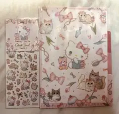 ハローキティ クリアファイル＆シールセット