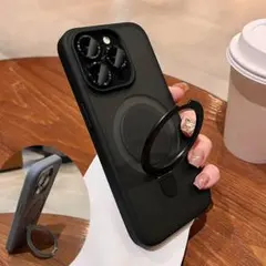 iPhone15 MagSafe対応 カメラ保護 リングスタンド付
