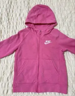 NIKE ナイキ　ピンク フルジップパーカー　XS 前あき　フード付き