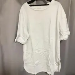 GU ヘビーウエイトオーバーサイズ　Tシャツ　白　5分袖　241-316225