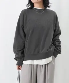 LC/LLL ピグメント刺繍スウェット ヴィンテージライクロゴ刺繍スウェット