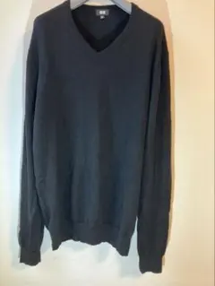 【ユニクロ】Vネック カシミア100%セーター XL 黒　メンズ　UNIQLO
