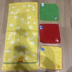 【新品タグ付き】くまのプーさんタオルセット 4点（フェイスタオル・ハンドタオル）