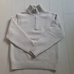 UNIQLO スフレヤーンハーフジップセーター（長袖）M
