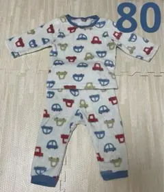 アカチャンホンポ　フリース　パジャマ　上下セット　もこもこ　車柄　80