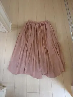 Noble ⭐︎ ロングスカート ピンク ウエストゴムのサムネイル