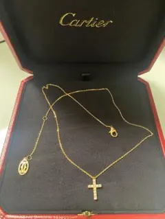 カルティエ ネックレス クロス ダイヤモンド 11P 美品のサムネイル