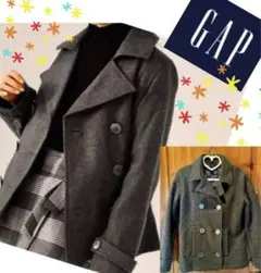 超美品✨GAP✨ウール✨GIRLS✨ピーコート✨160✨濃灰✨お受験・通勤・通学