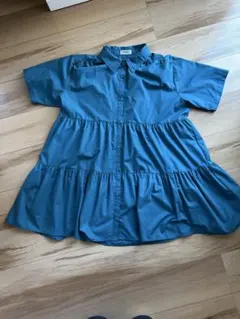 EVRIS ティアードシャツ 半袖 ブルーのサムネイル