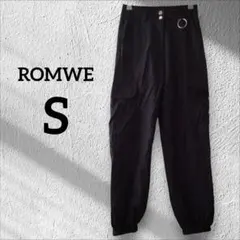 ✨１点限り✨ ROMWE ブラック カーゴパンツ ボトムス Sサイズ