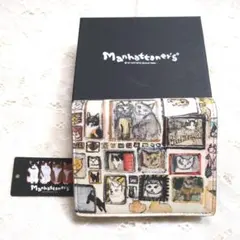 [新品] マンハッタナーズ 額縁猫絵コレクション　二つ折り財布のサムネイル