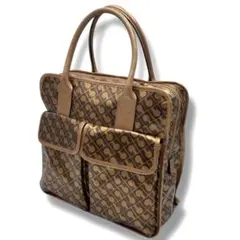 【美品】ゲラルディーニ ソフティ トートバッグ 肩掛け ブラウン A4