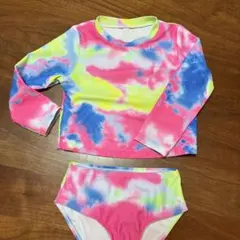 100- タイダイ柄 女の子用水着セット
