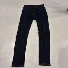 nudie jeans ダークブルー スキニーデニム オレンジステッチ