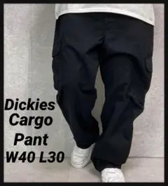 ディッキーズ　ブラックチノパン　カーゴパンツ　ビックサイズW40 L30