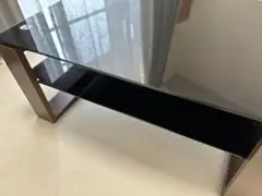 モダンな黒ガラスセンターテーブル